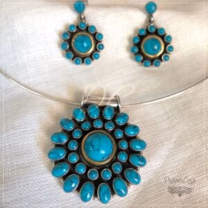 Turquiose pendant and earrings