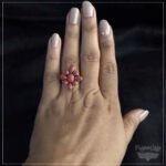 Coral Silver Ring - Image 3