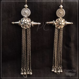 Kundan earrings and Ghungroos