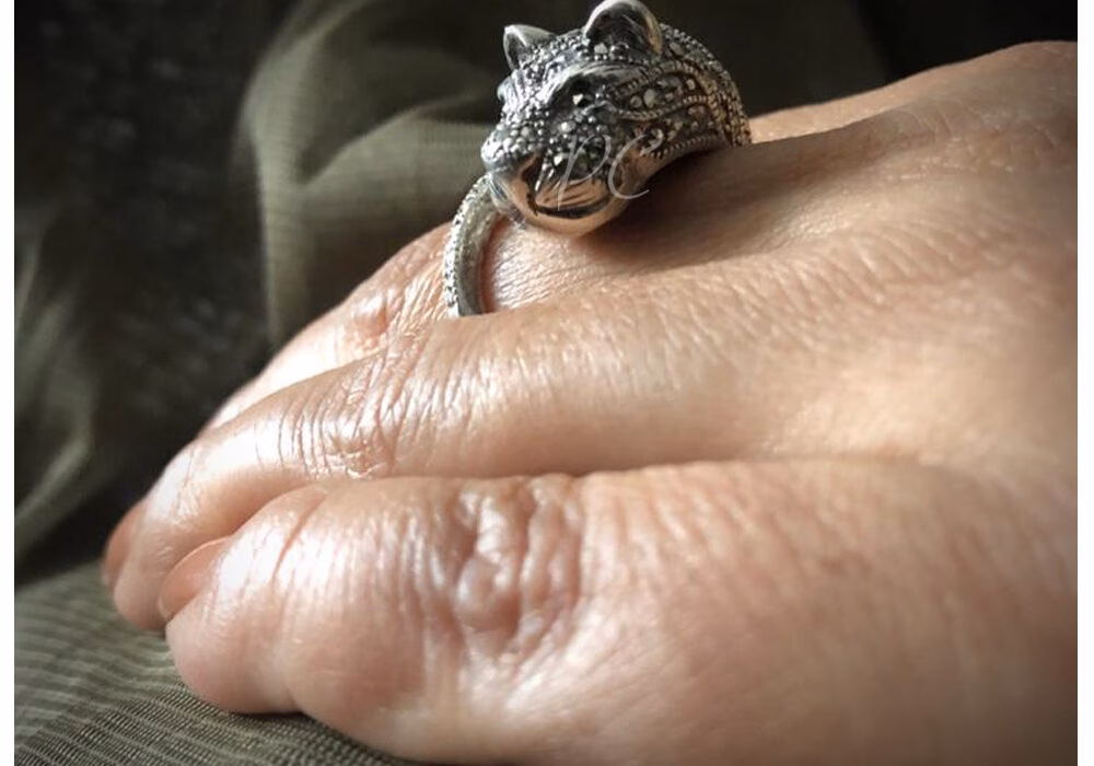 Marcasite Cheetah Ring