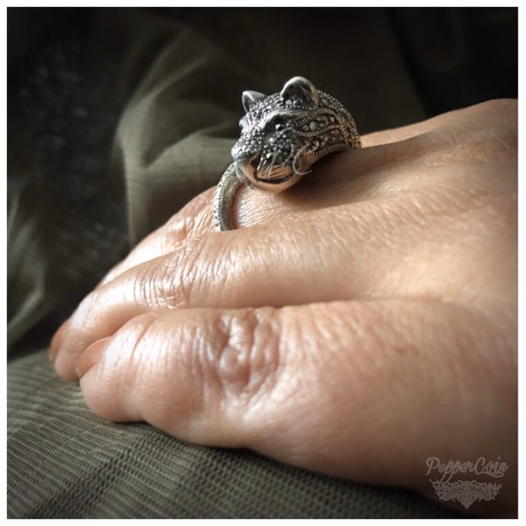 Marcasite Cheetah Ring - Image 2