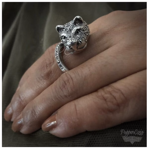 Marcasite Cheetah Ring - Image 5