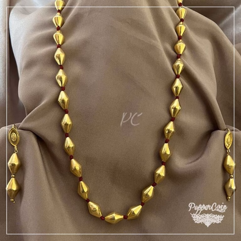 Dholki Wax Beads Neckpiece