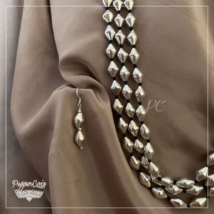 Dholki Wax Beads Neckpiece