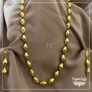 Dholki Wax Beads Neckpiece