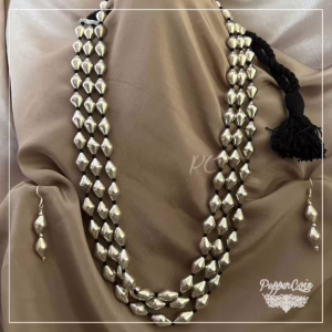 Dholki Wax Beads Neckpiece