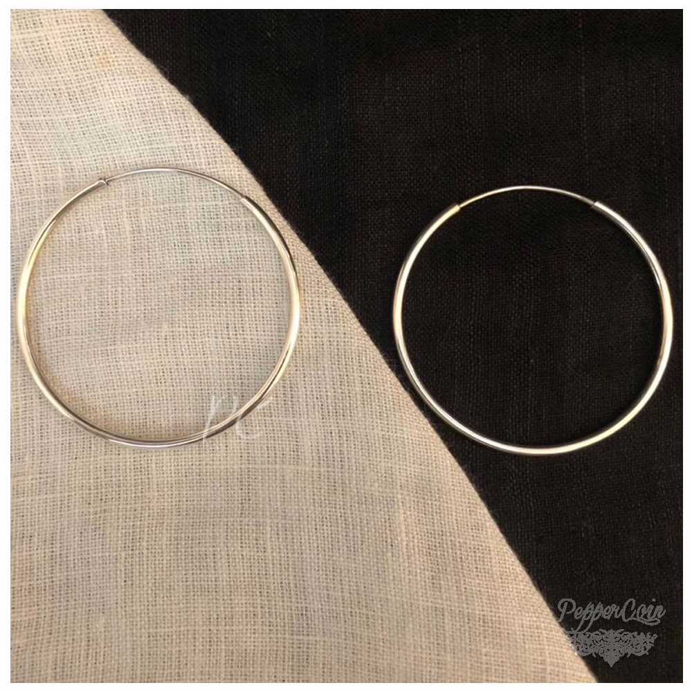 Silver Hoops